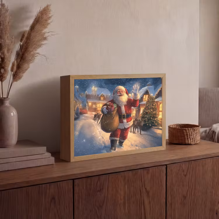 Lightbox - Wandlamp - Kerstman - Dorp - Hert - Donker — 4