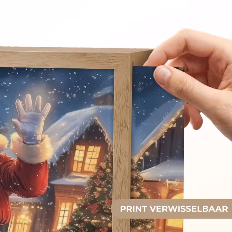 Lightbox - Wandlamp - Kerstman - Dorp - Hert - Donker — 5