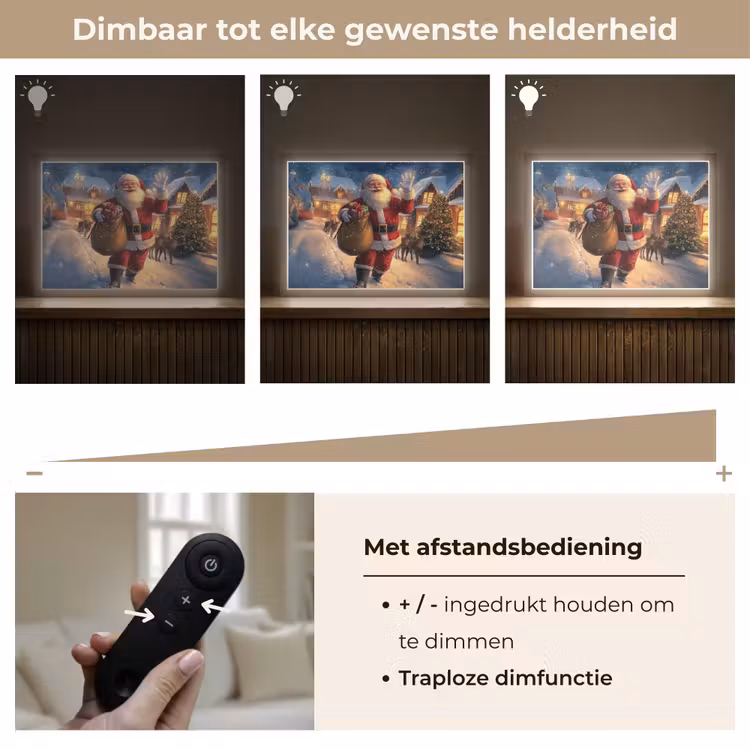 Lightbox - Wandlamp - Kerstman - Dorp - Hert - Donker — 9