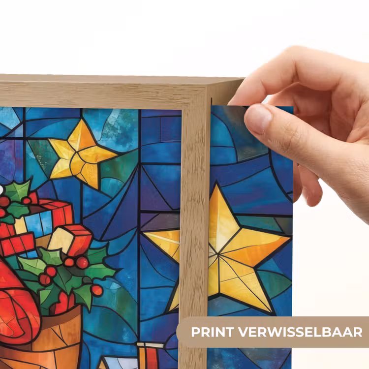 Lightbox - Wandlamp - Kerstman - Glas - Kleurrijk — 5