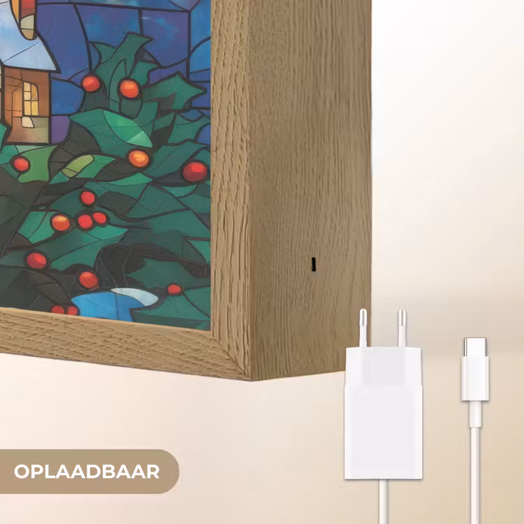 Lightbox - Wandlamp - Kerstman - Glas - Kleurrijk — 7