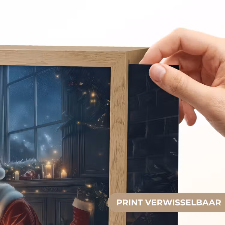 Lightbox - Wandlamp - Kerstman - Haard - Donker — 5