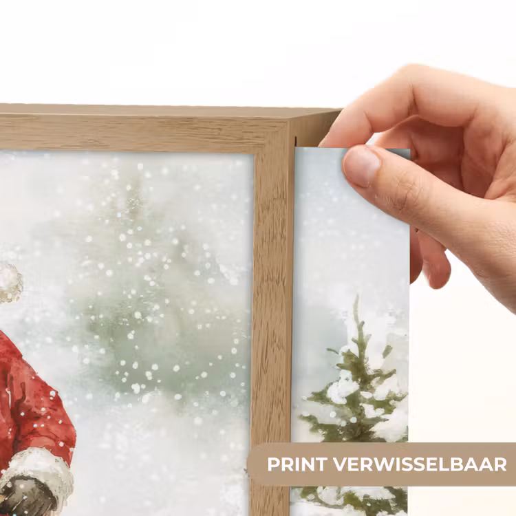 Lightbox - Wandlamp - Kerstman- Winter - Sneeuw - Wit - Rood — 5