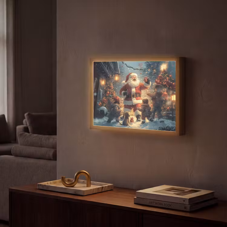 Lightbox - Wandlamp - Kerstvreugde - Sneeuw - Kleurrijk — 2