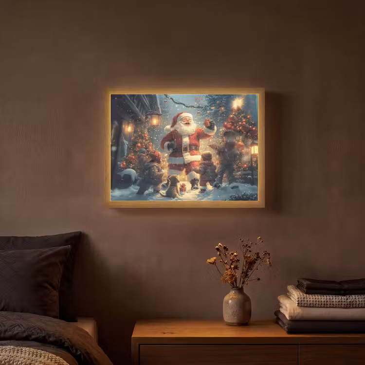Lightbox - Wandlamp - Kerstvreugde - Sneeuw - Kleurrijk — 3