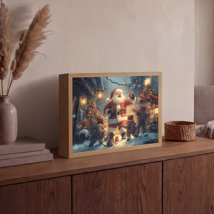 Lightbox - Wandlamp - Kerstvreugde - Sneeuw - Kleurrijk — 4