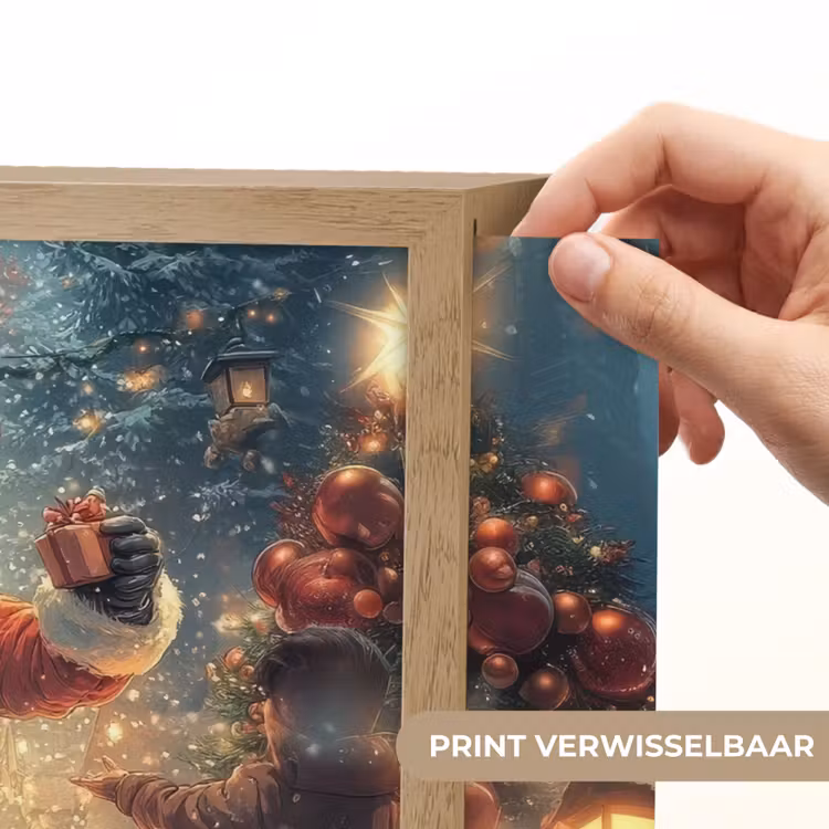 Lightbox - Wandlamp - Kerstvreugde - Sneeuw - Kleurrijk — 5