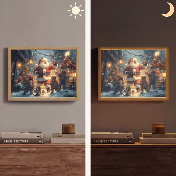 Lightbox - Wandlamp - Kerstvreugde - Sneeuw - Kleurrijk — 6