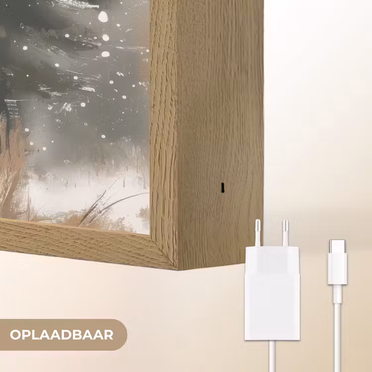 Lightbox - Wandlamp - Winter - Bos - Rendier - Donker — 7