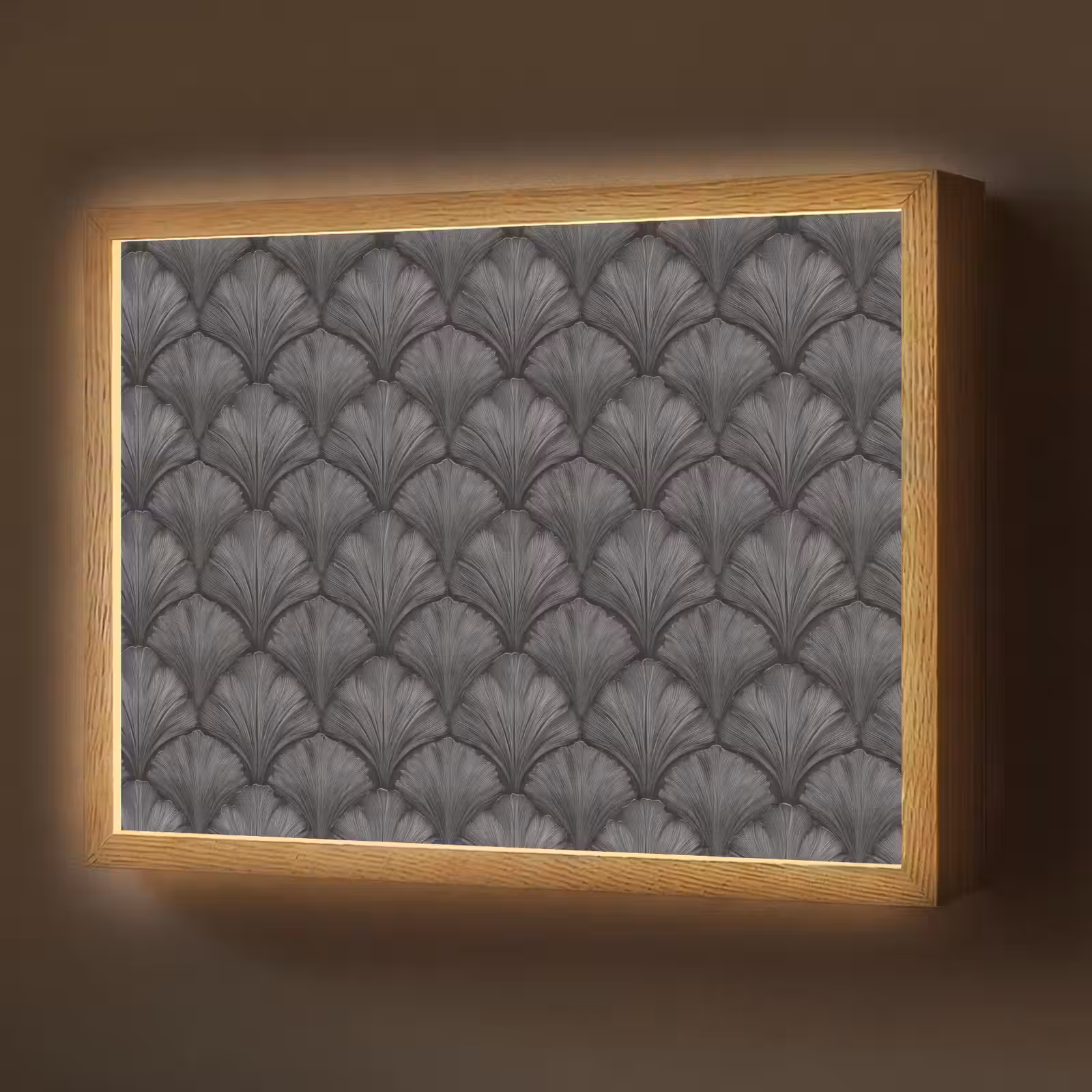 Lightbox - Wandlamp - Waaier - Motief - Grijs — 1