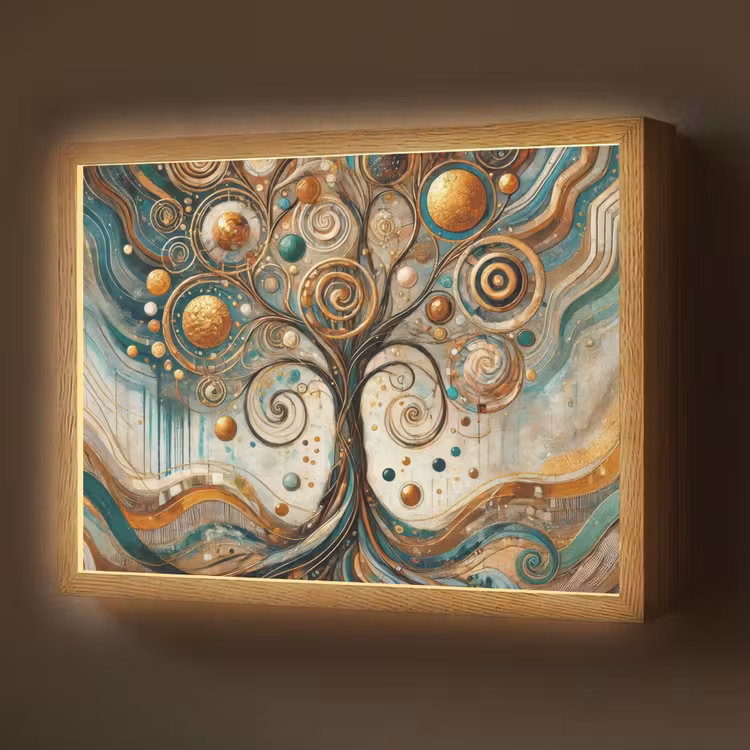 Lightbox - Wandlamp - Levensboom - Boom - Abstract - Modern — 1