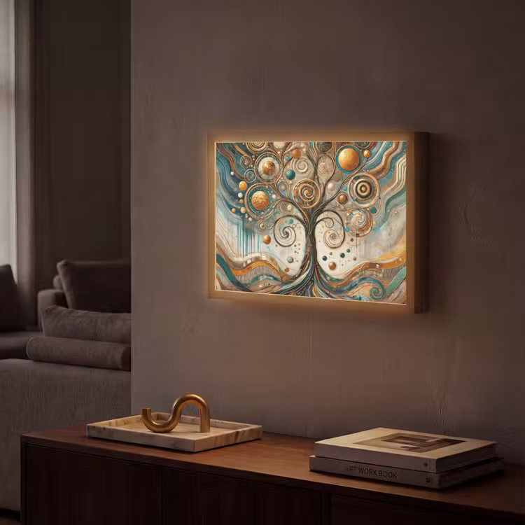 Lightbox - Wandlamp - Levensboom - Boom - Abstract - Modern — 2