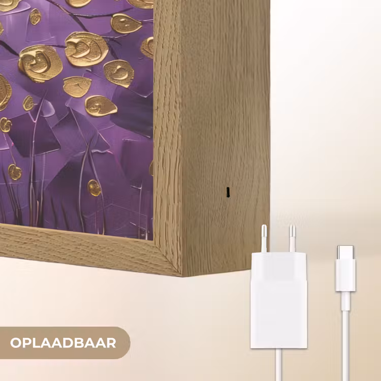 Lightbox - Wandlamp - Levensboom - Boom - Paars - Goud - Modern — 7