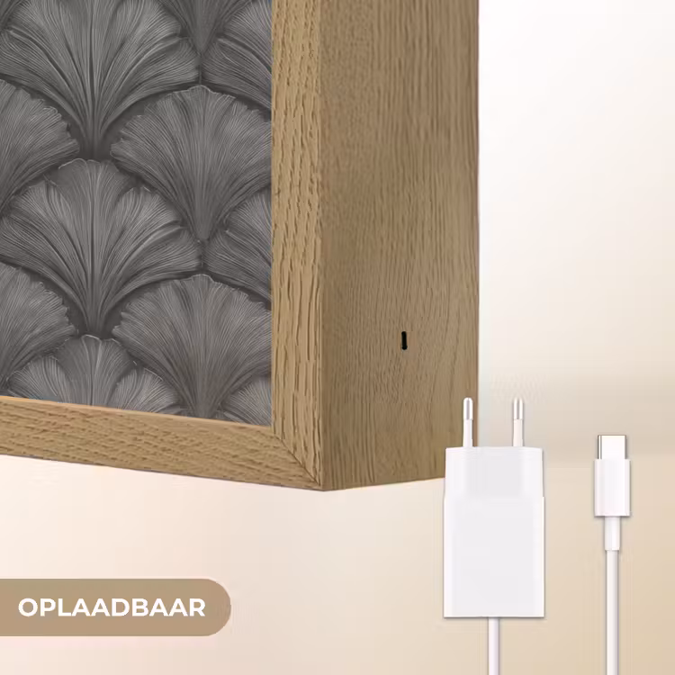 Lightbox - Wandlamp - Waaier - Motief - Grijs — 7