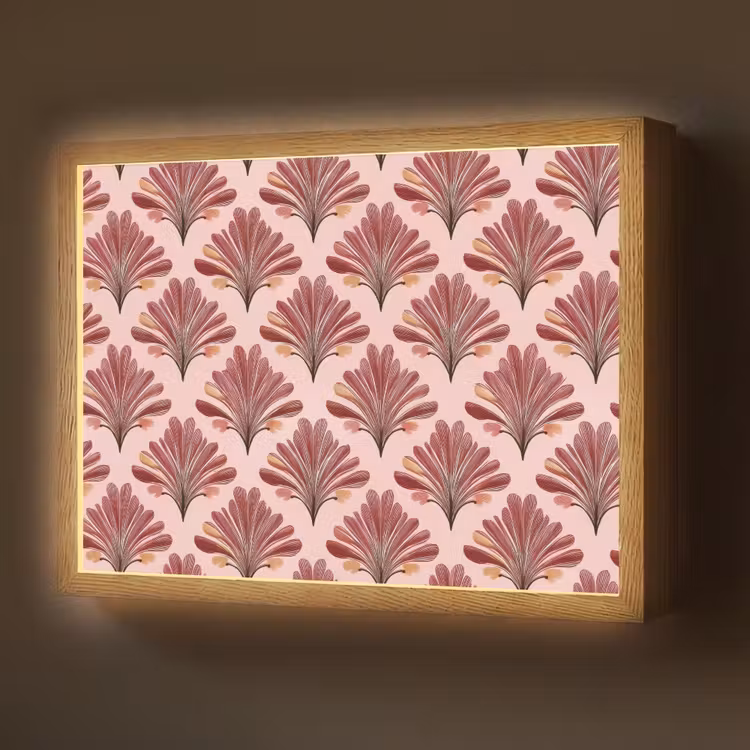 Lightbox - Wandlamp - Waaier - Roze - Rood — 1