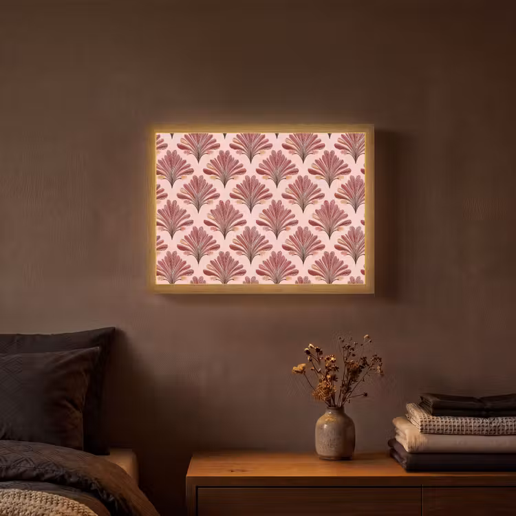 Lightbox - Wandlamp - Waaier - Roze - Rood — 3