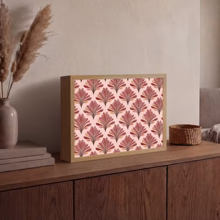 Lightbox - Wandlamp - Waaier - Roze - Rood — 4