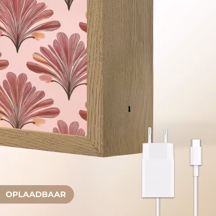 Lightbox - Wandlamp - Waaier - Roze - Rood — 7