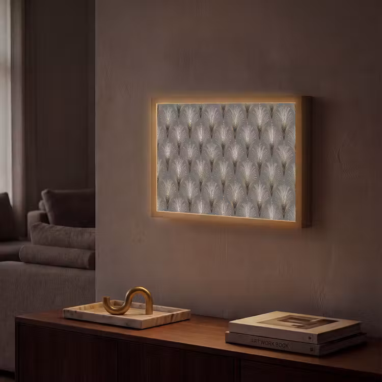 Lightbox - Wandlamp - Waaierstralen - Goud - Antraciet — 2