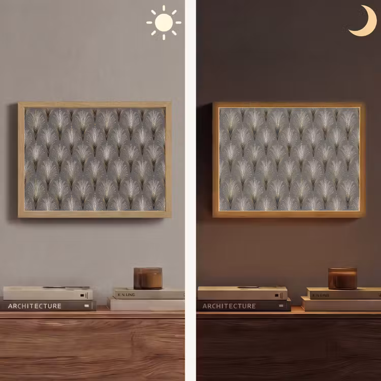 Lightbox - Wandlamp - Waaierstralen - Goud - Antraciet — 6