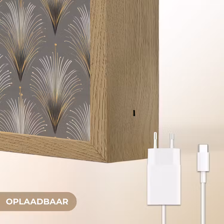 Lightbox - Wandlamp - Waaierstralen - Goud - Antraciet — 7
