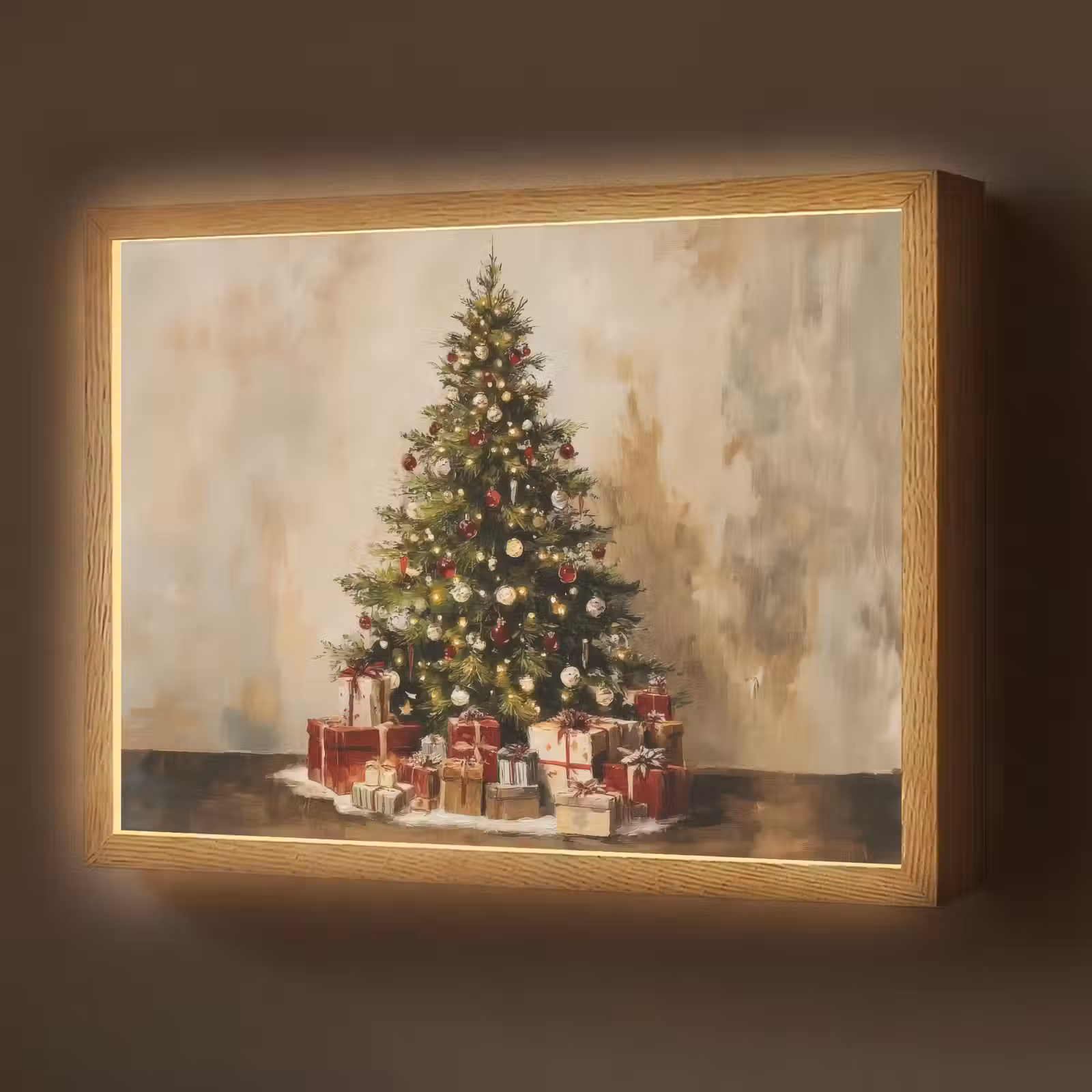 Lightbox - Wandlamp - Kerstboom - Versierd - Kleurrijk — 1