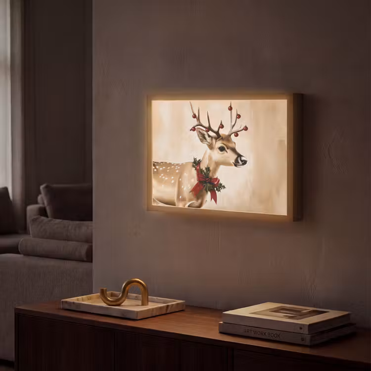 Lightbox - Wandlamp - Gewei - Kerst - Rendier - Rood — 2
