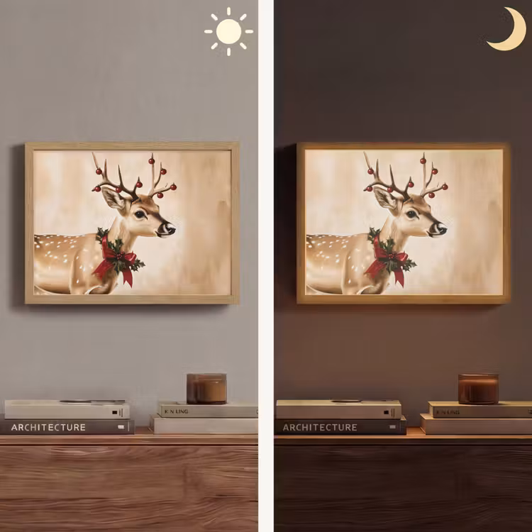 Lightbox - Wandlamp - Gewei - Kerst - Rendier - Rood — 6