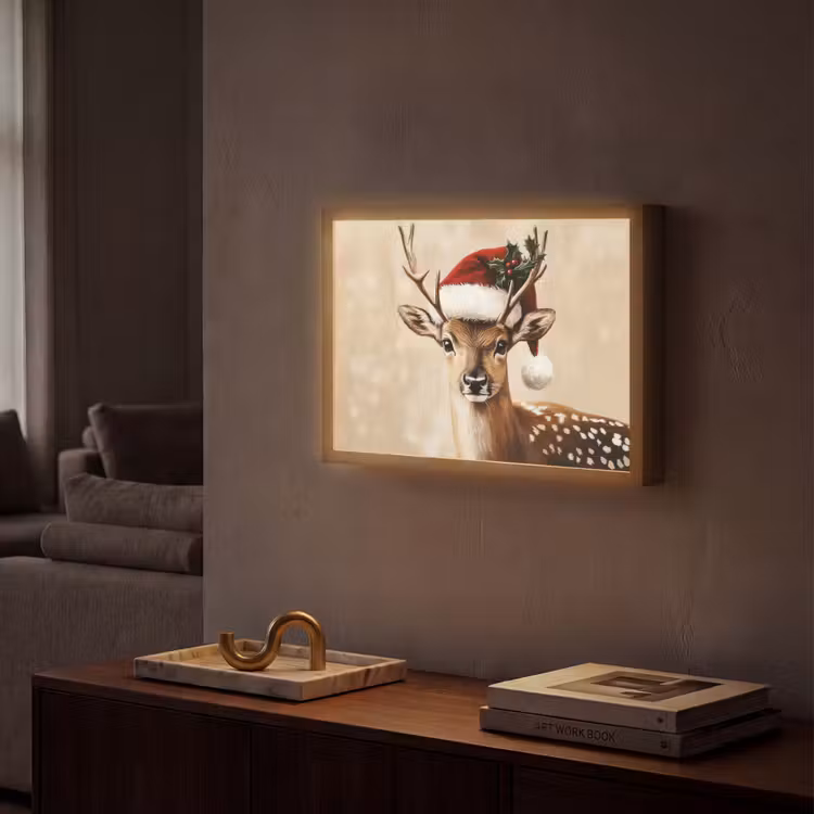 Lightbox - Wandlamp - Kerst - Hert - Gewei - Rood — 2