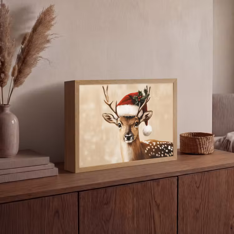 Lightbox - Wandlamp - Kerst - Hert - Gewei - Rood — 4