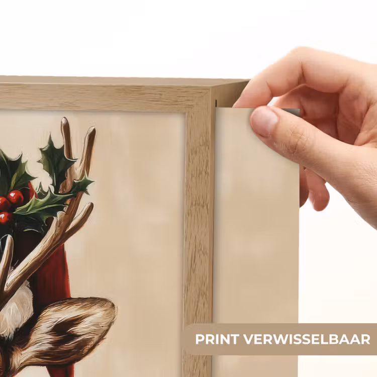 Lightbox - Wandlamp - Kerst - Hert - Gewei - Rood — 5