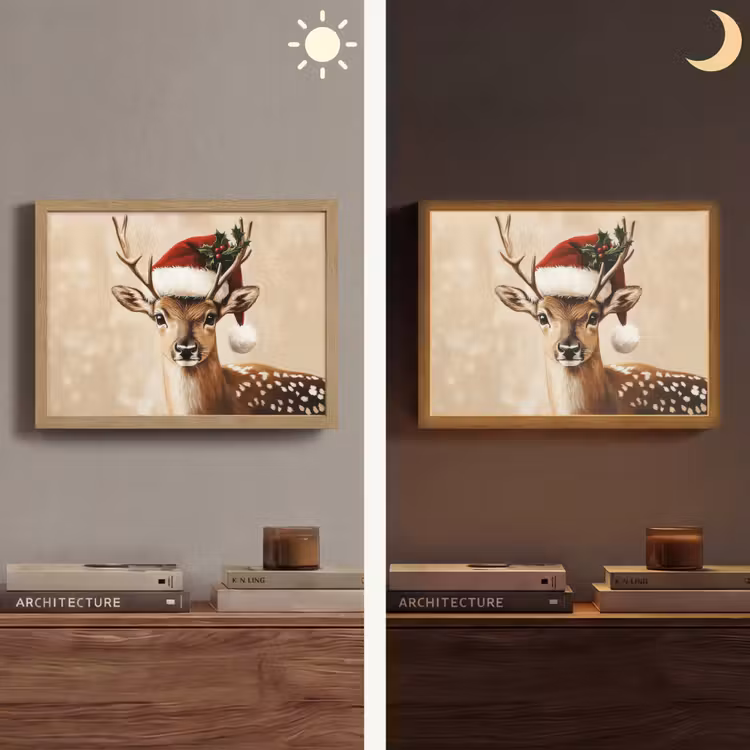 Lightbox - Wandlamp - Kerst - Hert - Gewei - Rood — 6