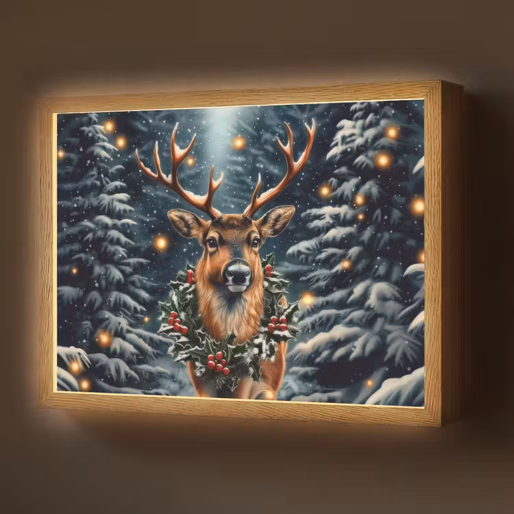 Lightbox - Wandlamp - Kerst - Magie - Bos - Kleurrijk — 1