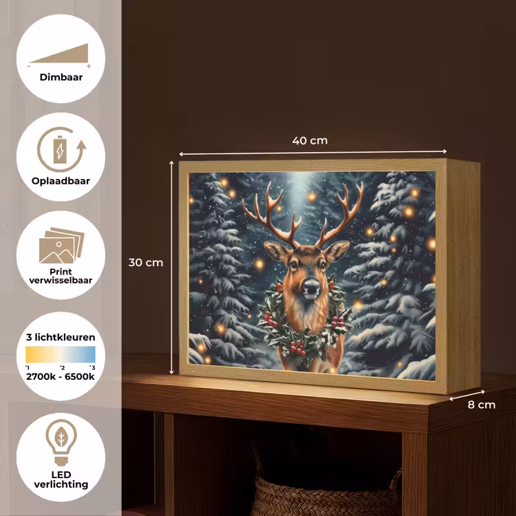 Lightbox - Wandlamp - Kerst - Magie - Bos - Kleurrijk — 10