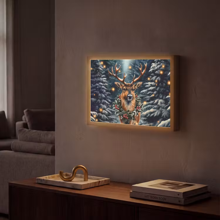 Lightbox - Wandlamp - Kerst - Magie - Bos - Kleurrijk — 2