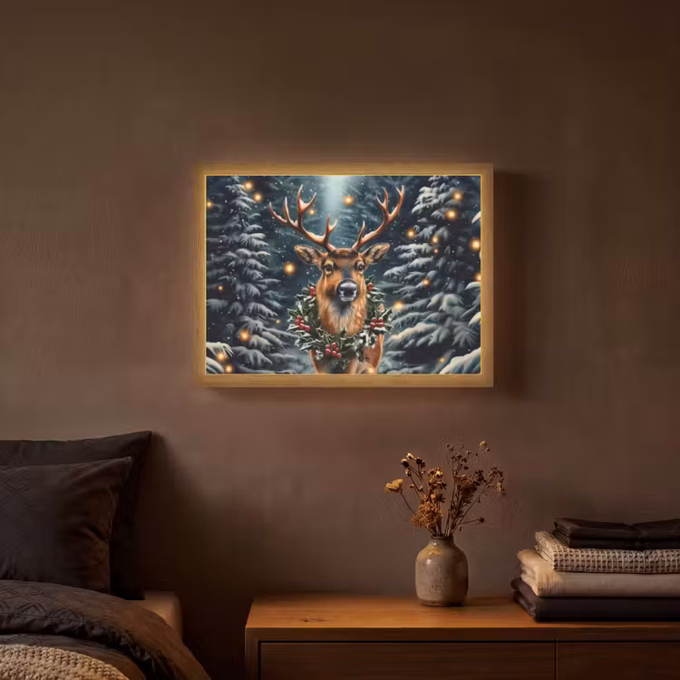 Lightbox - Wandlamp - Kerst - Magie - Bos - Kleurrijk — 3