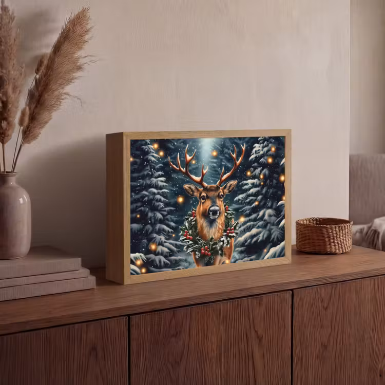Lightbox - Wandlamp - Kerst - Magie - Bos - Kleurrijk — 4