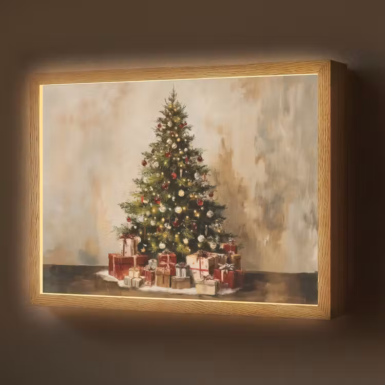 Lightbox - Wandlamp - Kerstboom - Versierd - Kleurrijk — 1