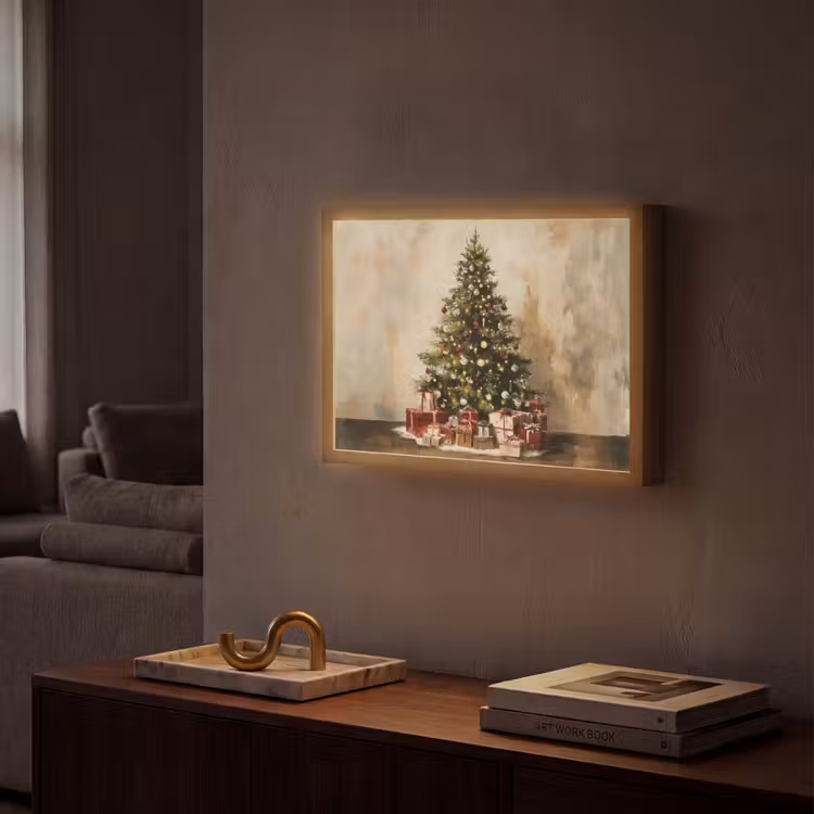 Lightbox - Wandlamp - Kerstboom - Versierd - Kleurrijk — 2