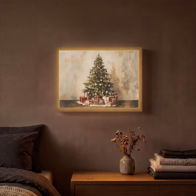 Lightbox - Wandlamp - Kerstboom - Versierd - Kleurrijk — 3