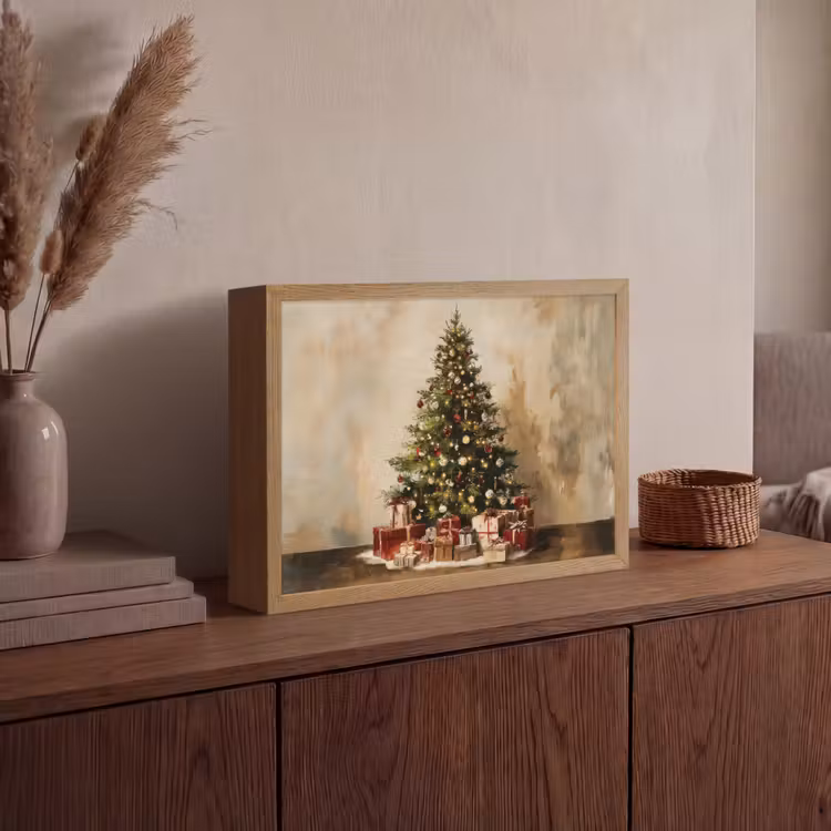 Lightbox - Wandlamp - Kerstboom - Versierd - Kleurrijk — 4
