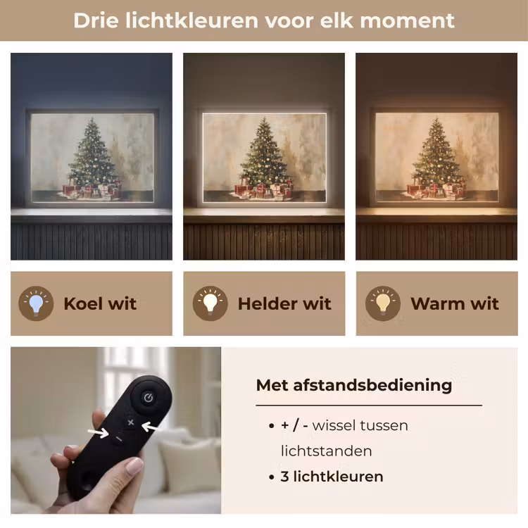 Lightbox - Wandlamp - Kerstboom - Versierd - Kleurrijk — 8