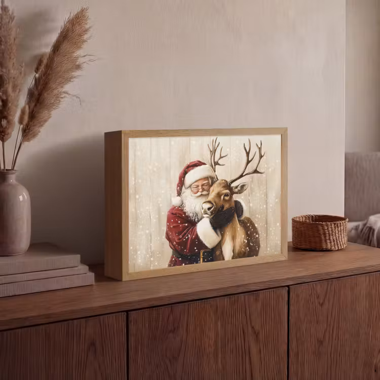 Lightbox - Wandlamp - Kerstman - Rendier - Sneeuw - Kleurrijk — 4