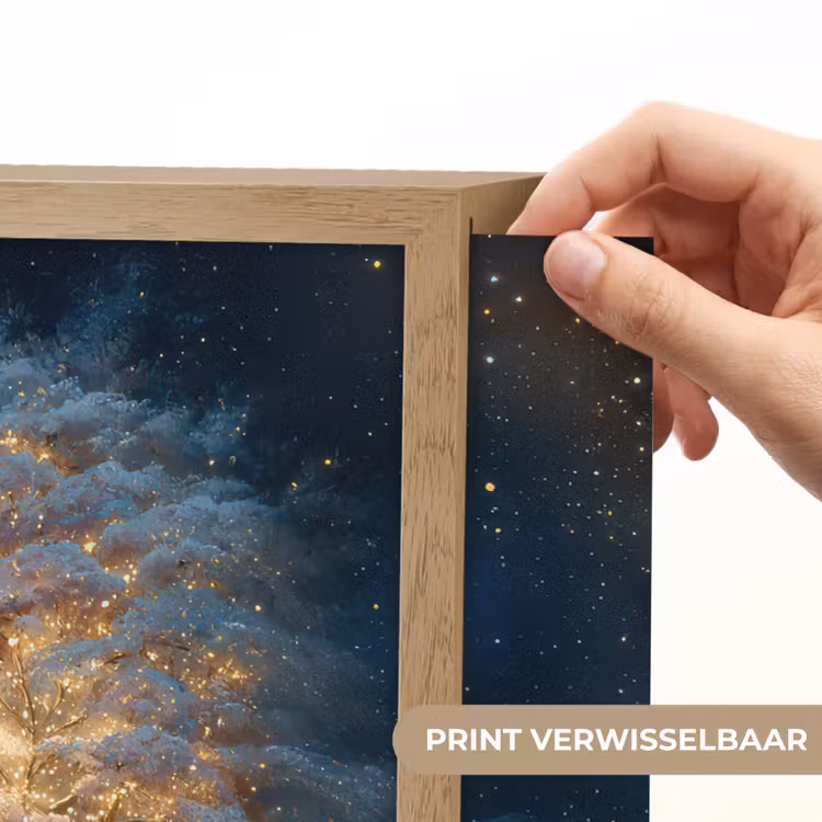 Lightbox - Wandlamp - Levensboom - Nacht - Donker - Blauw — 5