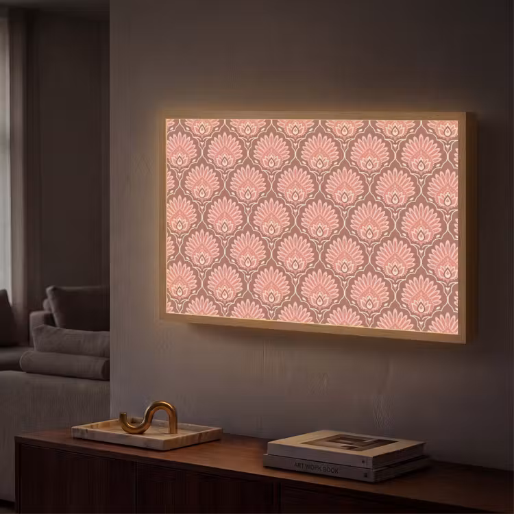 Lightbox - Wandlamp - Waaiermotief - Patroon - Roze — 2