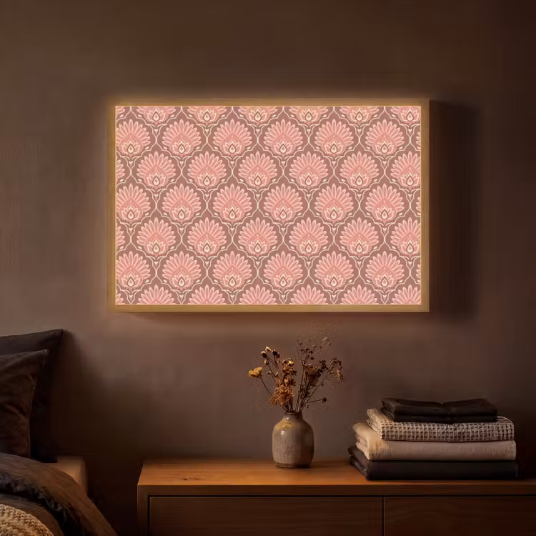 Lightbox - Wandlamp - Waaiermotief - Patroon - Roze — 3