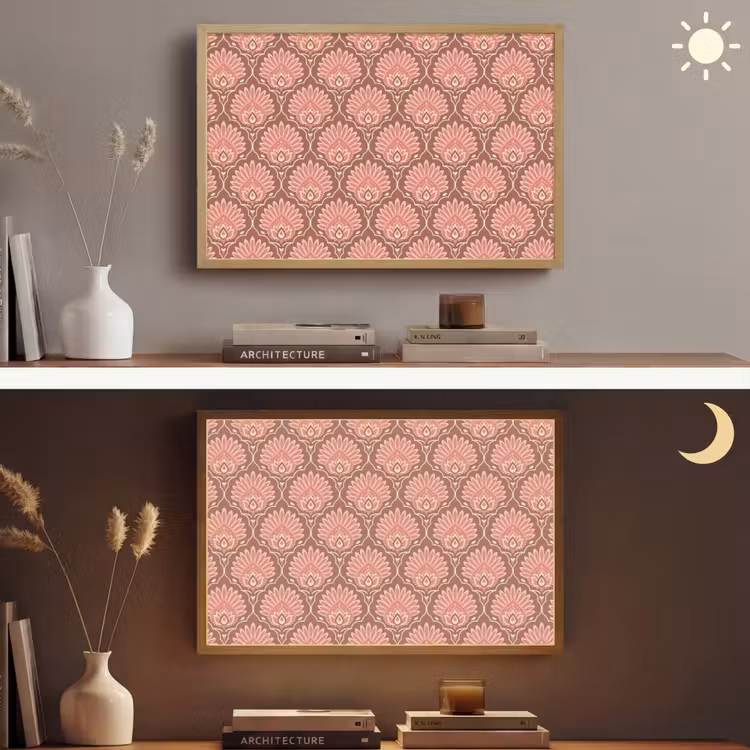 Lightbox - Wandlamp - Waaiermotief - Patroon - Roze — 6
