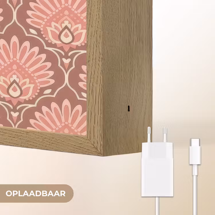 Lightbox - Wandlamp - Waaiermotief - Patroon - Roze — 7