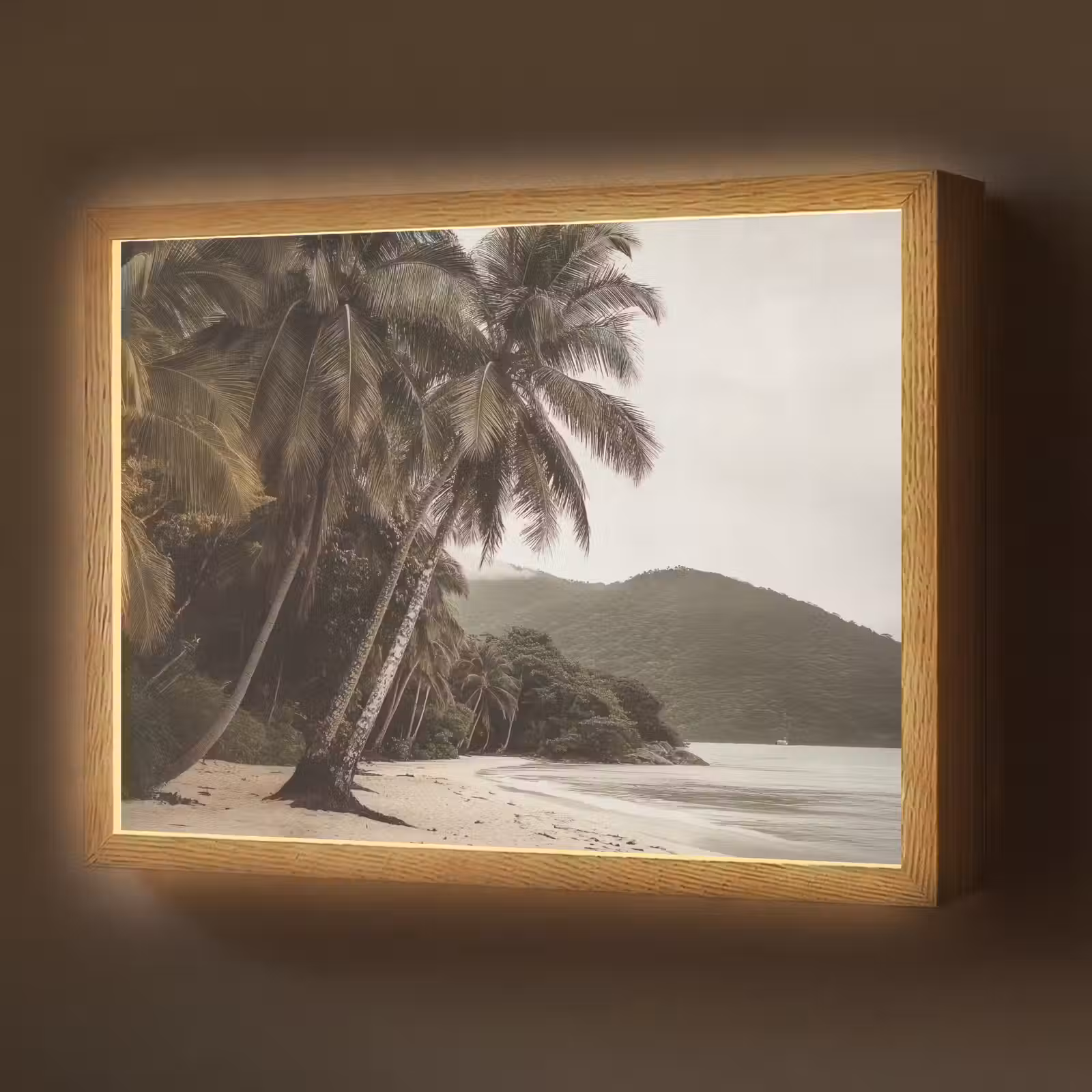 Lightbox - Wandlamp - Eiland - Palmboom - Zee — 1