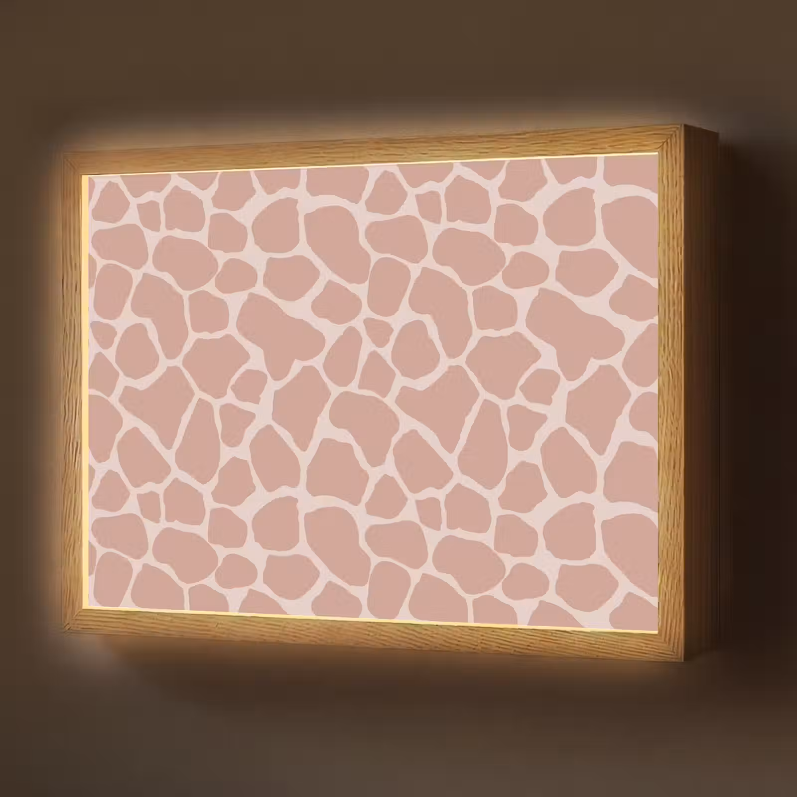 Lightbox - Wandlamp - Giraffe - Lichtroze - Warm - Roze — 1